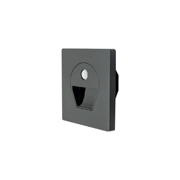 CATA CT-5170SB 1W sensörlü Ledli koridor ofis oda armatürü siyah kasa 6400K Soguk beyaz Işık ürün görseli 1