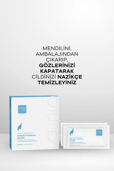 TTO CLINIC MAKYAJ TEMİZLEME MENDİLİ 12 adet - Resim 3