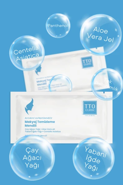 TTO CLINIC MAKYAJ TEMİZLEME MENDİLİ 12 adet - Resim 2