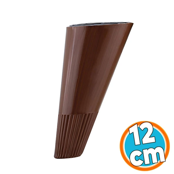 Ahşap Desenli Ayak Açılı Konik 12 cm Mobilya Yükseltici Baza Ayağı Koltuk Kanepe Altı Puf Ayakları ürün görseli 1