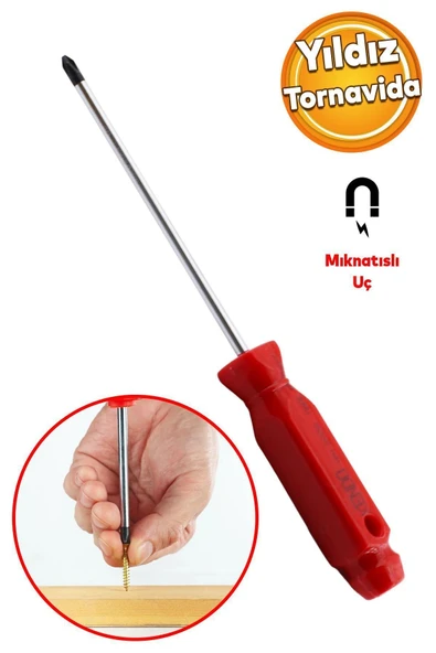 Kendo Tornavida Vida Civata Sökme Sıkma Manuel El Klasik Yıldız Düz Uç Uçlu 6x125 KTT6126 ürün görseli 1