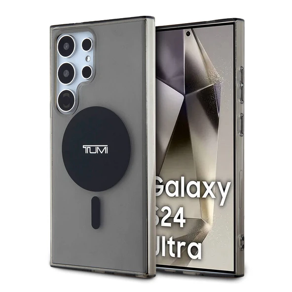 TUMI Galaxy S24 Ultra Kılıf TUMI Orjinal Lisanslı M-safe Şarj Özellikli Airbag Köşeli Transparan Plain Kapak ürün görseli 1