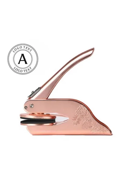 Soğuk Mühür Kabartma Damga Çelik Baskı Presi Desenli Rosegold ürün görseli 1