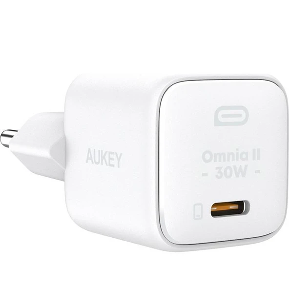 AUKEY PA-B1L Mini 30W USB-C PD Şarj Cihazı Beyaz ürün görseli 1