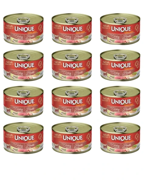 Unique Gold Series Hindili Konserve Yaş Kedi Maması 85 gr x 12 Adet ürün görseli 1