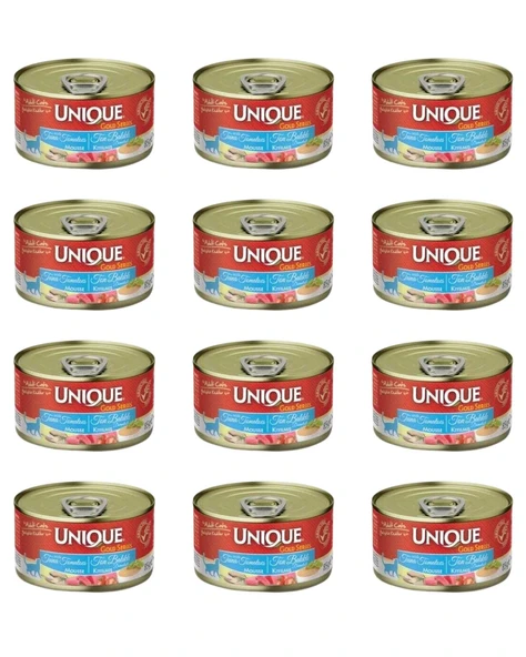 Unique Gold Series Ton Balıklı Domatesli Konserve Yaş Kedi Maması 85 gr x 12 Adet ürün görseli 1