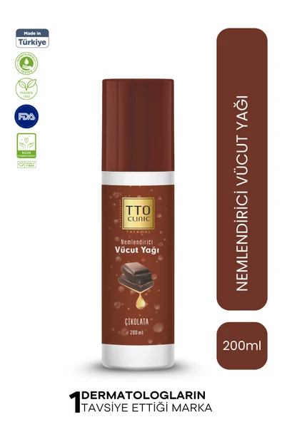 TTO Clınıc Vücut Yağı Çikolata 200 ml (ÇAY AĞACI YAĞI / TEA TREE OIL) ürün görseli 1