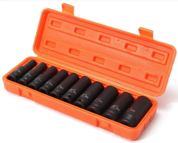 10 Parça 1/2" Uzun Ağır Havalı Lokma Takımı ürün görseli 1