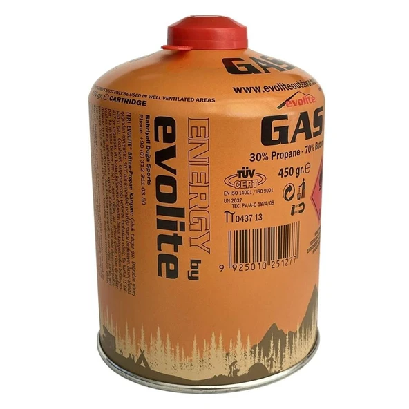 Evolite Butane Propane Vidalı Ocak Kartuşu 450Gr - Resim 2