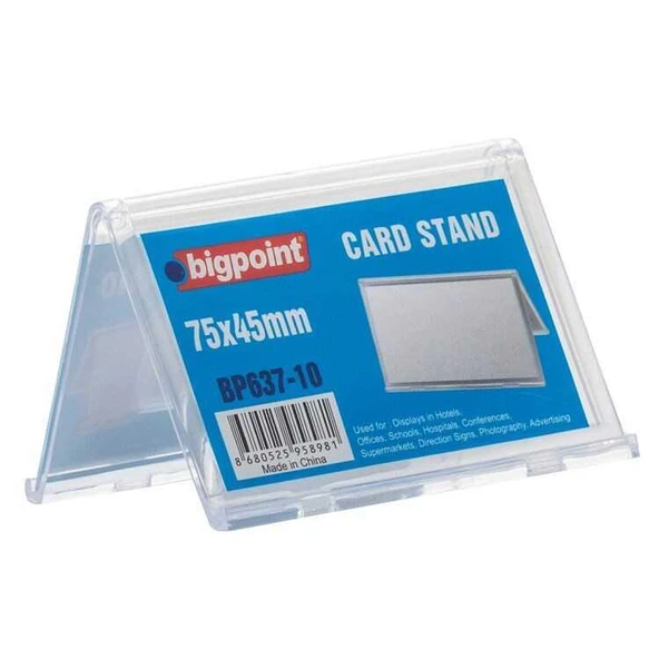 BIGPOINT KART STANDI CIFT TARAFLI 75x45 mm. 637-10 ürün görseli 1