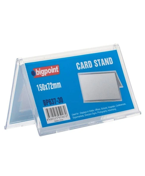 BIGPOINT KART STANDI CIFT TARAFLI 150X72mm (BP637) ürün görseli 1