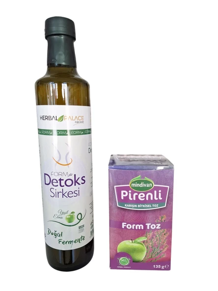 herbal palace detoks sirkesi 500 ml & Pirenli toz 135 gr ikili yaz seti ürün görseli 1