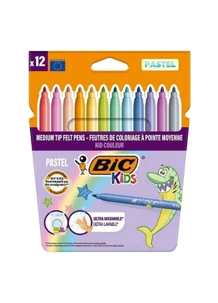 KID COULEUR KEÇELİ BOYA KALEMİ PASTEL 12 RENK ürün görseli 1