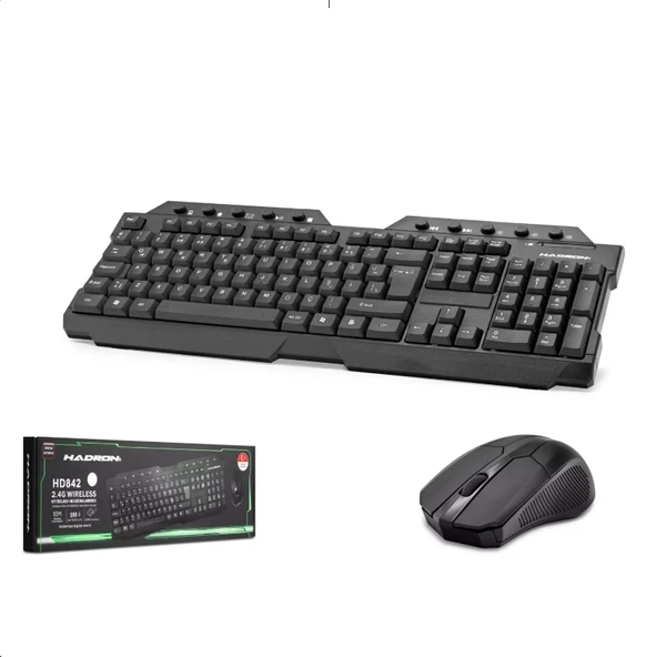 KABLOSUZ KLAVYE Q MOUSE SETİ HADRON HD-842 ürün görseli 1