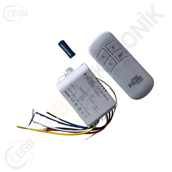 HIGHTEK HT-2207 3 Kanallı Avize Kontrol Kumandası ürün görseli 1