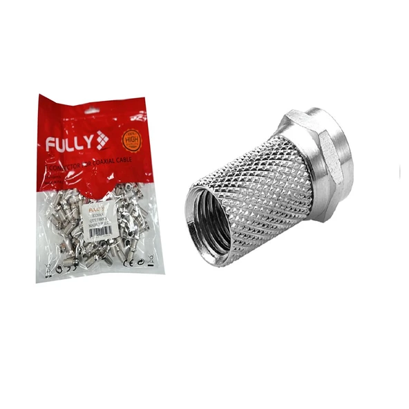 FULLY F Konnektör RG6-U6 1 paket 100'lük ürün görseli 1