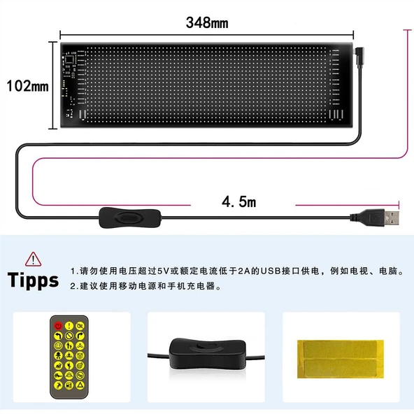 10X35 CAMA YAPIŞAN MATRIX PANEL LED EKRAN - Resim 2