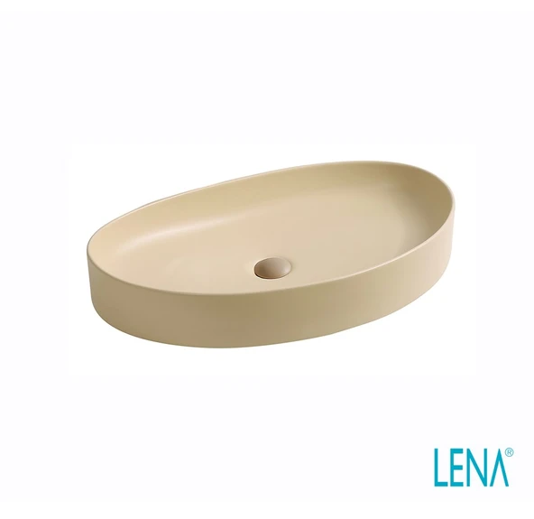 LENA TEZGAHÜSTÜ LAVABO (MAT KREM) EY-4714MK ürün görseli 1