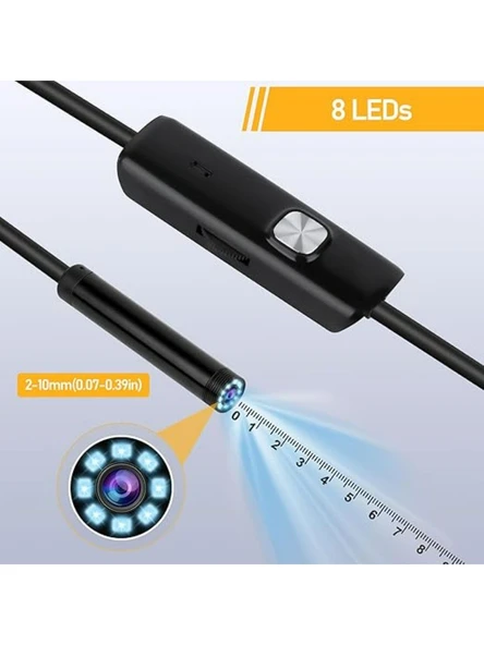 BLUE İNTER CMR72 Işıklı 10M Endoskopi Kamerası 1080P Hd Su Geçirmez IP67 8 LED Android ve Ios yılan HAKER ürün görseli 1