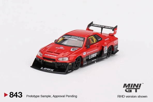 Mini GT Nissan LB-ER34 Super Silhouette SKYLINE Red/Black 843 ürün görseli 1