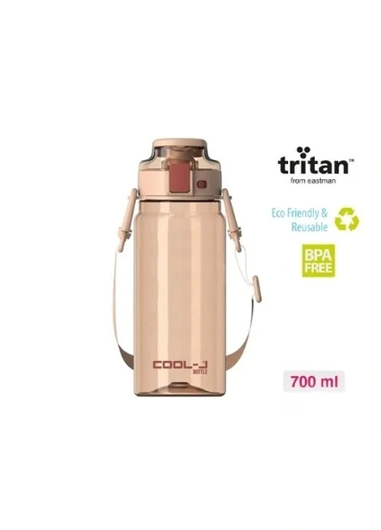 GIPTA ASKILI KİLİTLİ TRİTAN MATARA 700 ML PEMBE KUTUDA ürün görseli 1