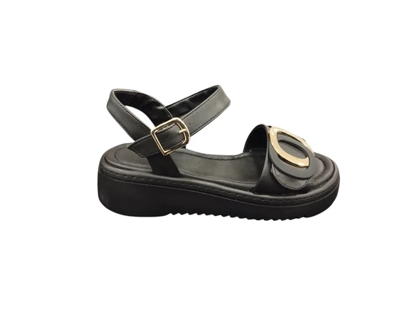 Ventes 581610Z Toka Detaylı 4 cm Topuk Boyu Günlük Kadın Sandalet ürün görseli 1