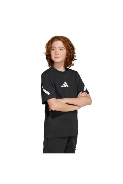 adidas Unisex Çocuk  Siyah  T-shirt J ZNE TEE JD0017 ürün görseli 1