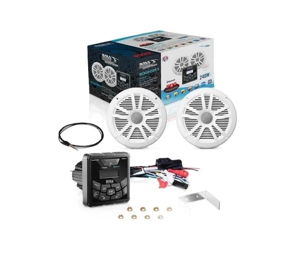 Boss MCKGB450W.6 USB AUX Girişli Bluetoothlu Hoparlörlü Marin Teyp Seti ürün görseli 1