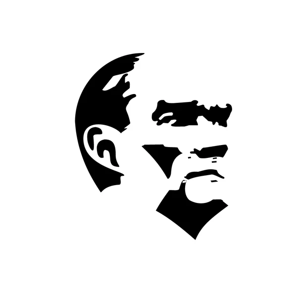 Mustafa Kemal Atatürk Silüet Sticker 17x17 Cm ürün görseli 1