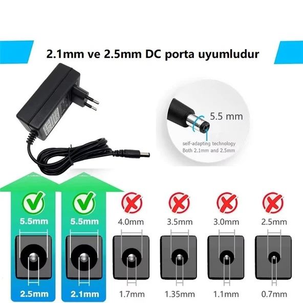 2 Adet DC 24V 1.5A Nem Nozülü Adaptörü ürün görseli 1