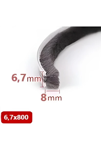BABAWİCK  Cam Balkon, Sürgülü Kapı Kıl Fitili, Taban 6,7 mm, Yükseklik 8 mm, Uzunluk 10 Metre 67x800 ürün görseli 1