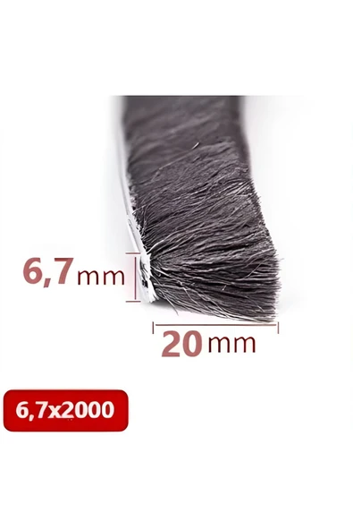 BABAWİCK  Cam Balkon, Sürgülü Kapı Kıl Fitili, Taban 6,7 mm, Yükseklik 20 mm, Uzunluk 10 Metre 67x2000 ürün görseli 1