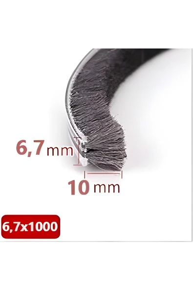 BABAWİCK  Cam Balkon, Sürgülü Kapı Kıl Fitili, Taban 6,7 Mm, Yükseklik 10 Mm, Uzunluk 10 Metre 67x1000 ürün görseli 1