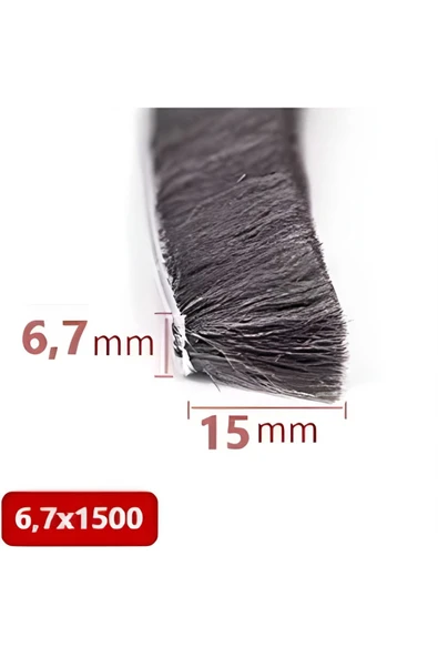 BABAWİCK  Cam Balkon, Sürgülü Kapı Kıl Fitili, Taban 6,7 mm, Yükseklik 15 mm, Uzunluk 10 Metre 67x1500 ürün görseli 1