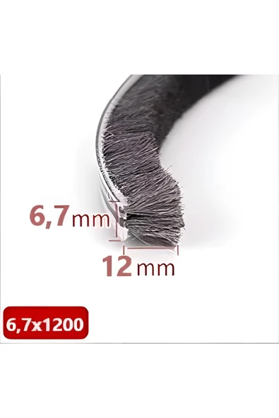 BABAWİCK  Cam Balkon, Sürgülü Kapı Kıl Fitili, Taban 6,7 mm, Yükseklik 12 mm, Uzunluk 10 Metre 67x1200 ürün görseli 1