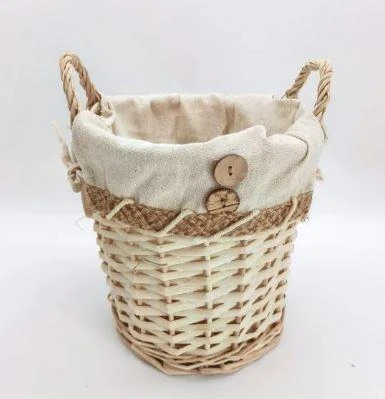 T.Concept Yuvarlak El Yapımı Hasır Sepet Natural 27 cm ürün görseli 1