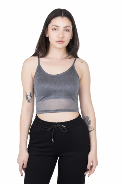 Looksense Kadın Simli Astarlı Crop 04007 ürün görseli 1
