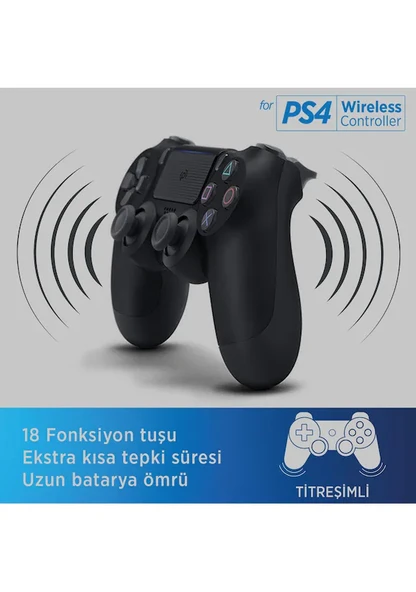 Polosmart Psg05 Kablosuz Ps4/ Pc Uyumlu Siyah Oyun Kolu (TEŞHİR) ürün görseli 1