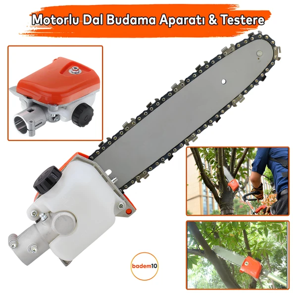 Motorlu Dal Budama Testeresi Aparatı Makinesi Tırpan Ucu Makası Dal Kesme Bağ Üzüm Çubuk Budama ürün görseli 1
