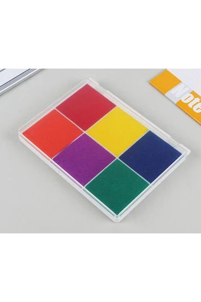 6 in 1 Arada Istampa Büyük Boy 165*127mm Çok Renkli Mürekkep Pedi ürün görseli 1