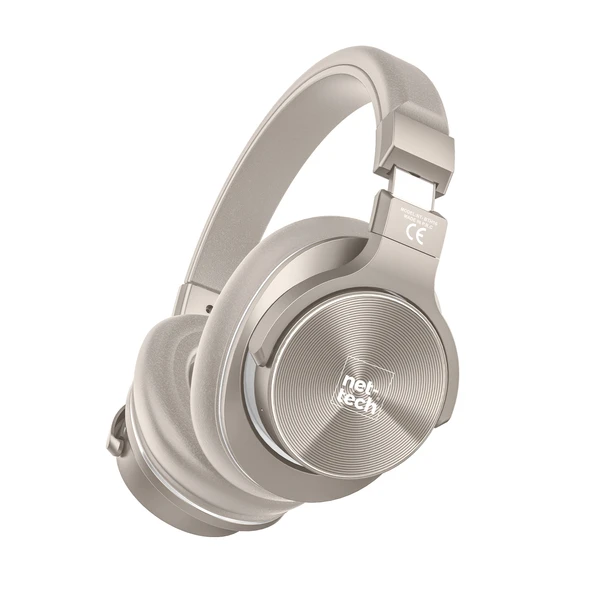 Nettech NT-BTH16 Kulak Üstü Kablosuz Bluetooth Kulaklık (Krem) ürün görseli 1