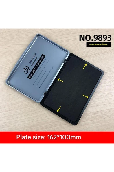 El Istampası Büyük Boy 175*117mm Siyah Mürekkep Pedi  9893 ürün görseli 1