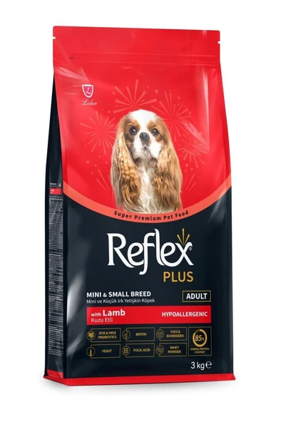 Reflex Plus Kuzu Etli Mini ve Küçük Irk Yetişkin Köpek Maması 3 Kg ürün görseli 1