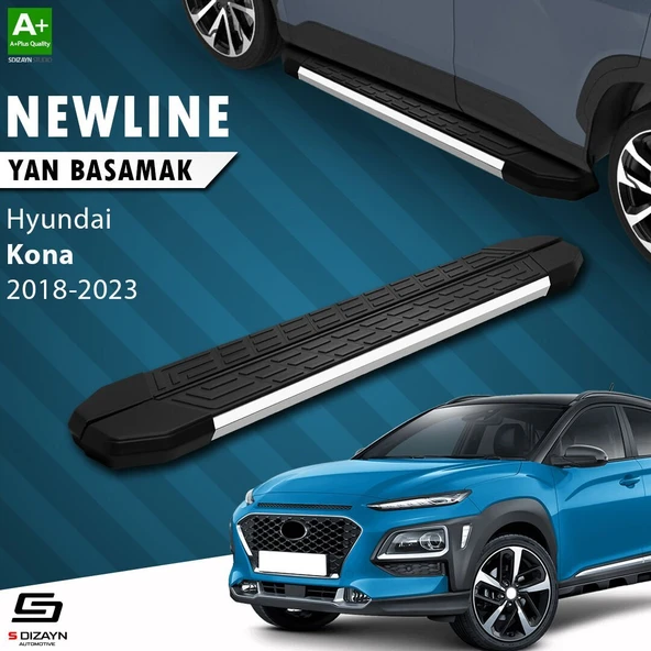 S-Dizayn Hyundai Kona NewLine Krom Yan Basamak 173 Cm 2018-2023 A+ Kalite ürün görseli 1