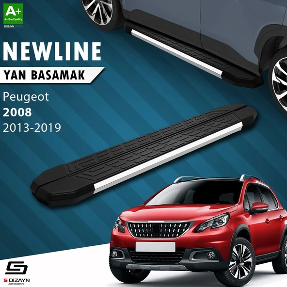 S-Dizayn Peugeot 2008 NewLine Krom Yan Basamak 173 Cm 2013-2019 A+ Kalite ürün görseli 1