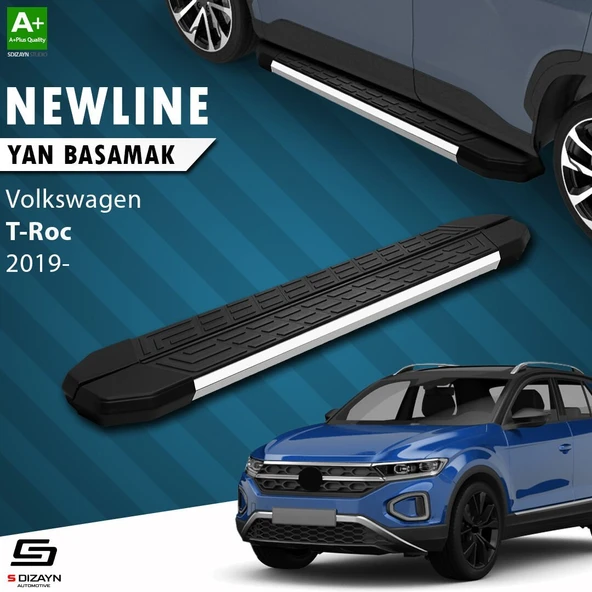 S-Dizayn VW T-Roc NewLine Krom Yan Basamak 173 Cm 2019 Üzeri A+ Kalite ürün görseli 1