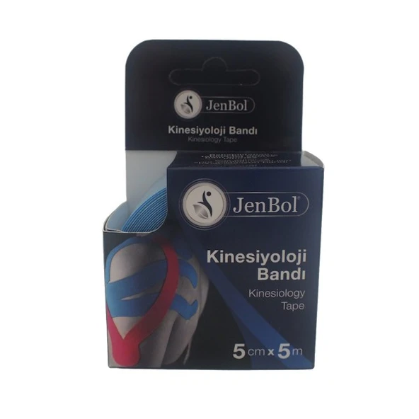 Jenbol Kinesiology Tape Ağrı Bandı 5 cm x 5 m - Mavi ürün görseli 1