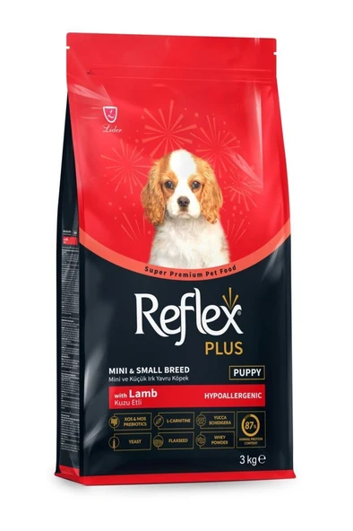 Reflex Plus Kuzu Etli Mini ve Küçük Irk Yavru Köpek Maması 3 Kg ürün görseli 1