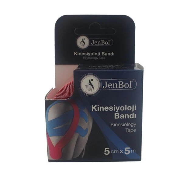 Jenbol Kinesiology Tape Ağrı Bandı 5 cm x 5 m - Kırmızı ürün görseli 1