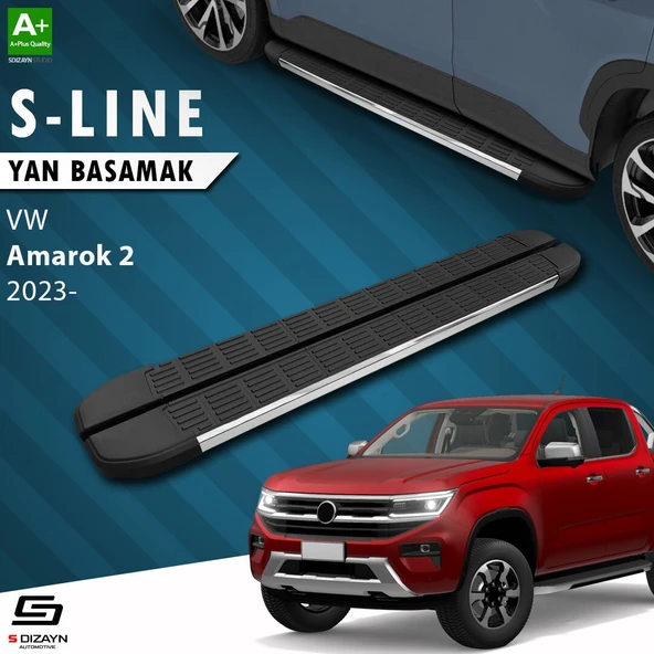 S-Dizayn VW Amarok 2 S-Line Krom Yan Basamak 203 Cm 2023 Üzeri A+ Kalite ürün görseli 1